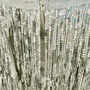 Silver sequin mini skirt. Size 10